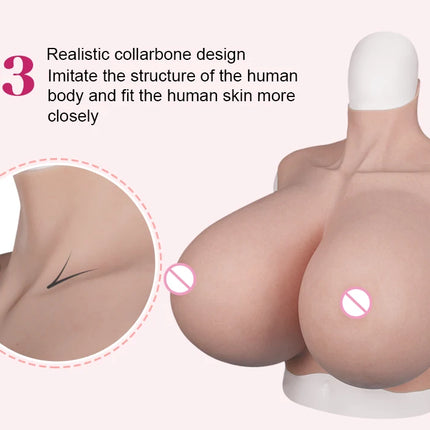 Dokier Realistic Fake Boobs Large Silicone Breast Form for Crossdresser Transgender Shemale Drag Queen Crossdressing S Z Cup