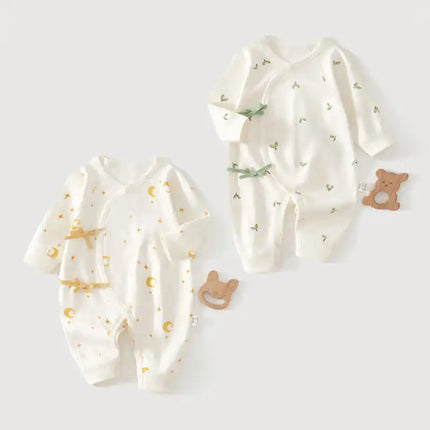 Print Baby Romper Infant Long Sleeved Bodysuit Clothes Soft Pure Cotton Newborn Jumpsuit Boys Girls Kids Onesie Pajamas Outfits