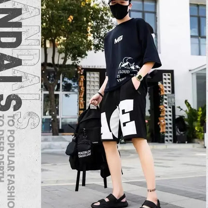 Men's Summer Outdoor Sandals Anti-Slip Beach Thick Bottom Color Block Soft Comfortable Sports Slippers PVC Material Leisure Styl