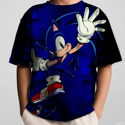 Kids' Anime Superhero T-Shirt - Casual Summer Apparel