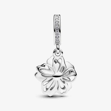 Classics 925 Sterling Silver Purple Gold Flower & Spiral Heart & Bachelor's Hat Dangle Charm Fit Brand Bracelet Thanksgiving Gift
