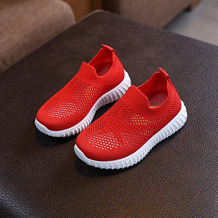 Children's Running Sneakers Boys Girls Casual Mesh Breathable Non-Slip Walking Patchwork Tennis Toddler Soft-Soled Girls' Shoes