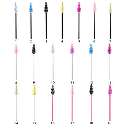 25pcs Eyelashes Extension Supplies Makeup Brushes Mascara Wand Microbrush Eyebrow Eyelash Cosmetics Applicator Spoolie Brush