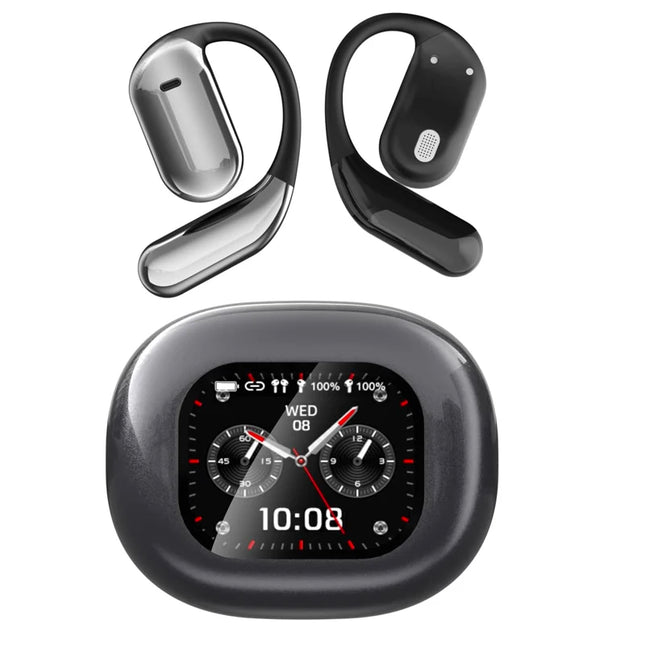 UYUXIO AI Translating Earphone OWS Real Time Translation Earbuds with 144 Languages Ear Buds with LCD Touch Screen Headphone