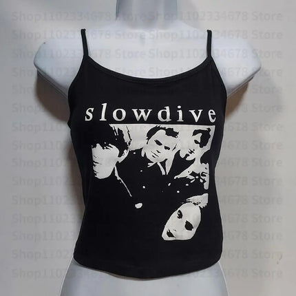 Sexy Y2k Style Aesthetic Vintage Harajuku Slim Tank Top For Women Grunge Print Sleeveless Crop Top Streetwear 2000s Tops E-girls