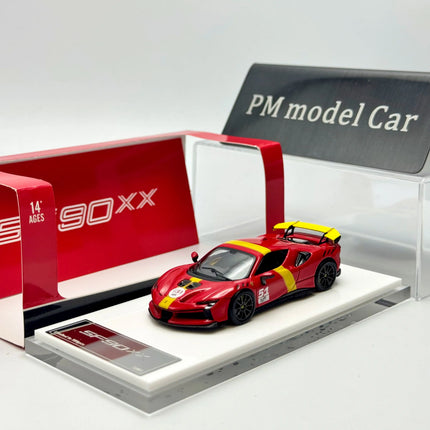 DMH 1:64 SF90 XX Stradale Le Mans Convertible Removable Top Alloy Diecast Model Car Collectible Gift