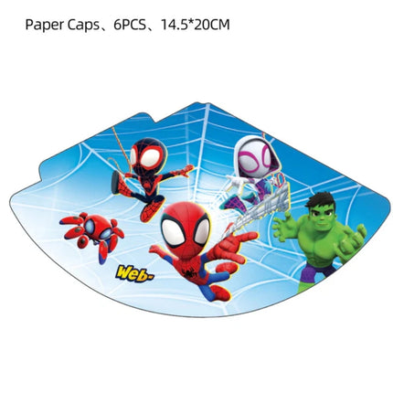 Spidey And His Amazing Friends Happy Birthday Party Decorations SpiderMan Theme Balloons Supplies Tablecloth Tableware Kids Gift