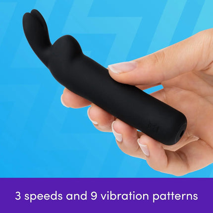 Torvani Store Lovehoney Happy Rabbit Bullet Vibrator for Women | Silicone Mini Vibrator Bullet Personal Massager Adult Toy | 12 Vibration Modes | Rachargeable Clitoral Stimulator | Adult Sex Toys for Couples |Black