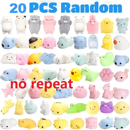 50-5PCS Kawaii Squishies Mochi Anima Squishy Toys For  Antistress Ball Squeeze Party Favors Stress Relief Toys For Birthday