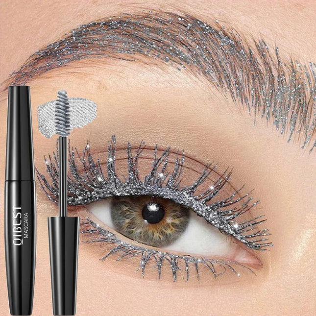5 Colors Sparkling Mascara Gold Diamond Glitter Pearlescent Waterproof Fast Dry Eyelash Curl Extension Colorful Mascara Makeup