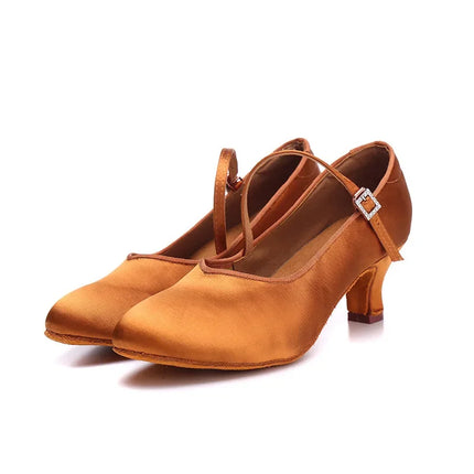 Adult High-heeled Modern Latin Dancing Shoes Professional National Standard Dance Practice Women's Waltz Dancing Shoes Flamenco