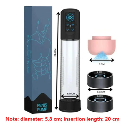 IPX7 Waterproof Electric Penis Pump Sex Toy for Men Masturbator Adult Male Penis Enlargement Vacuum Pump Penile Enhancer  Exerci