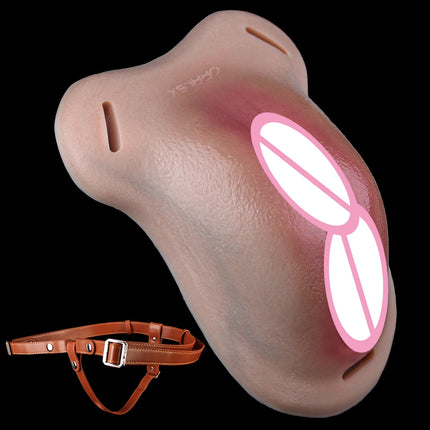 FAAK Strapon Thick Insertable Fake Vagina Clitoris Pads Male to Female Transgender Silicone Male Hiding Underwear Panty Pads