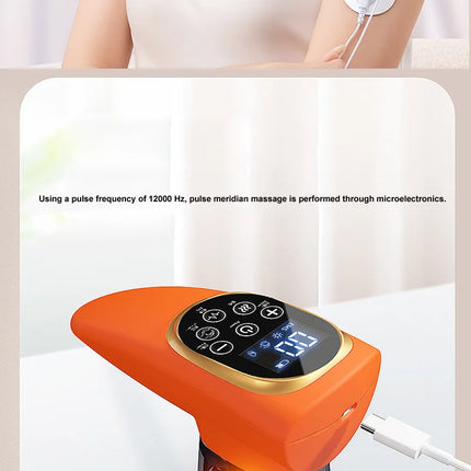 Electric Scraping and Cupping Massager Electronic Muscle Stimulation Machine With Pulse Glove Strong Suction Force Cupping