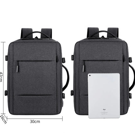Men Large Capacity Backpack USB Charging Male Laptop Bagpack Waterproof Business Travel Back Pack Luggage Bag Mochila