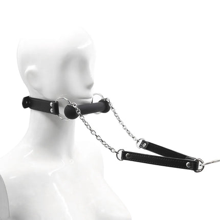 Bdsm Bondage Silicone Dog Bone Ball Gag,Leash Chain Attached,Puppy Play Mouth Stuffed Stick Restraint Gag Slave Roleplay Sex Toy