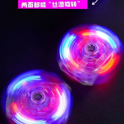 2025 New Creative Luminous Transparent Gyroscope Lighter 2-in-1 Folding Rotating Decompression Windproof Lighter Men's Gift