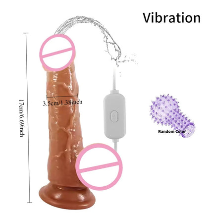 Realistic Vibration Squirting Dildos For Women Masturbation  Water Ejaculating Suction Cup Adult Anal Toy Sex Toy For Women 18+