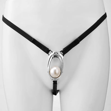 Female Chastity Cage Belt Metal Lock Anal Plug BDSM Rolling Ball Stimulation G-spot Massager Adjustable Waistband Sex Toys Women