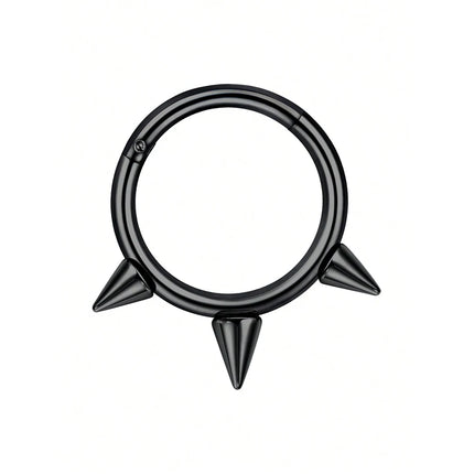1pc Back Septum Rings Muti-Styles Punk 16gauge Stainless Steel Nose Rings Hoops Septum Clicker Daith Piercing Jewelry