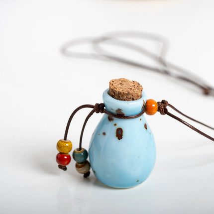 Ceramic bottle Necklaces Pendants Wholesale For Women Ladies Gift Necklace Retro Accessory Jewelry #Z600