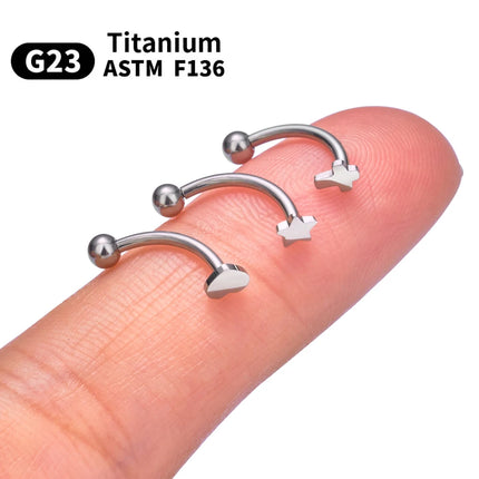 G23 Titanium ASTM-F136 Eyebrow Piercings Body Jewelry nternal thread Earring For Women