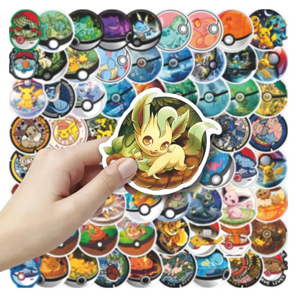 68pcs/set Kawaii Anime Pokemon Stickers Pikachu Decals DIY for Laptop Luggage Skateboard Phone Cartoon Kid Toy Gift Stickers