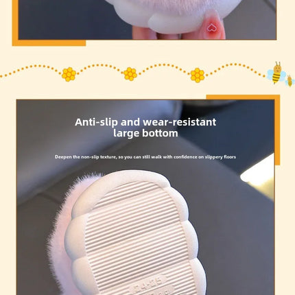 2024 New Cute Rabbit Children's Cartoon Winter Slippers Comfortable Warm House Shoes Boys Girls Indoor Home Fluffy Slippers