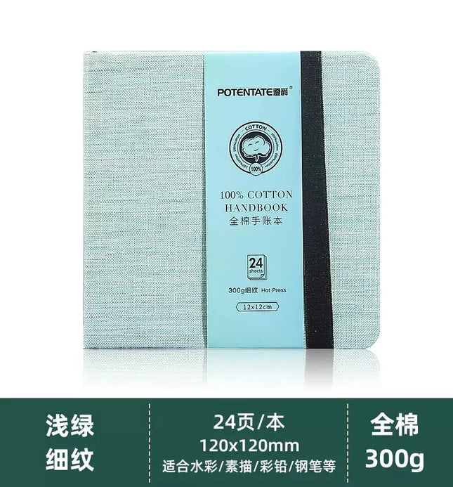 100% cotton journal watercolor book sketchbook acrylic marker drawing book fabric cover mini pocket book square oil pastel book