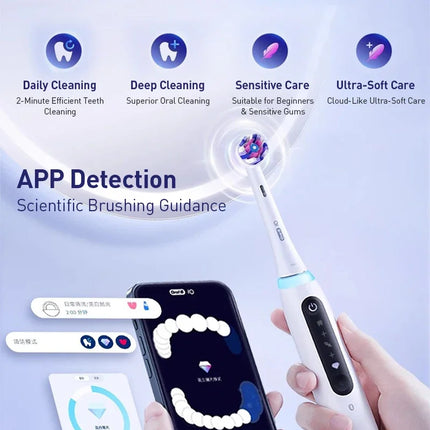 Oral B Electric Toothbrush IO5 Professional Whitening Tooth Brush 5Modes Intelligent Magnetic Tech Pressure Sensor 2min Timer