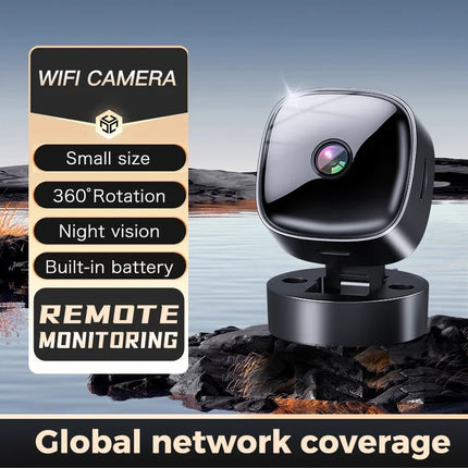 Lenovo New Security Monitoring High Definition 4K Rotating WiFi Mini Camera No Need for Plug in Night Vision Smart Home