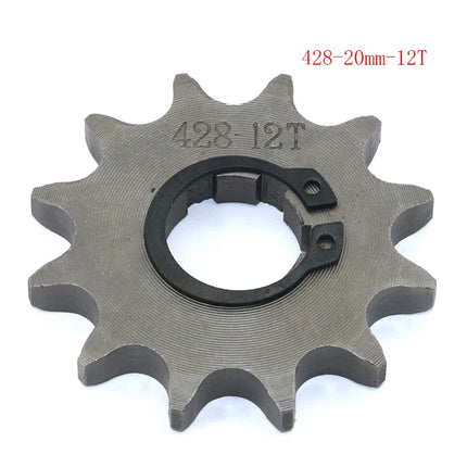 Front Engine 428# 10T 11T 12T 13T 14T 15T 16T 17T 18T 19T Teeth 17mm 20mm Chain Sprocket With Retainer Plate Locker