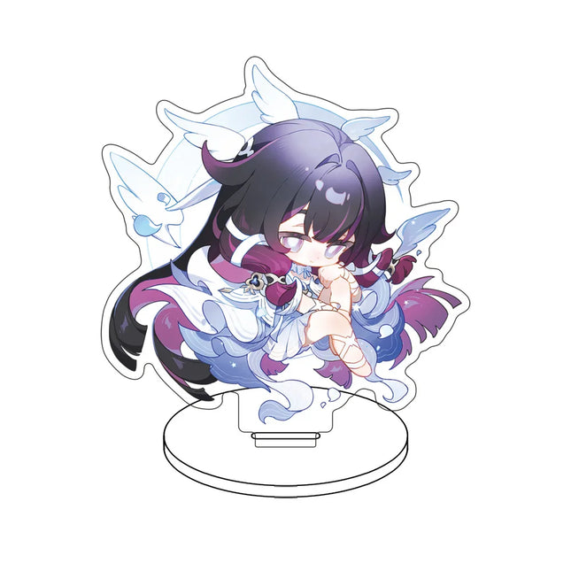 Elegant Exquisite Game Yuanshen Acrylic Stand Figure Fatui Columbina Model Plate Desktop Ornament Accessories Keychain Fans Gift