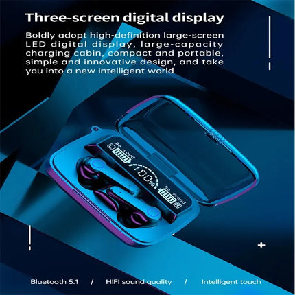 M19 Bluetooth Headset Wireless Tws Gaming Support Noise-cancelling Touch In-ear Mini Emergency Power Bank Headset Earphones