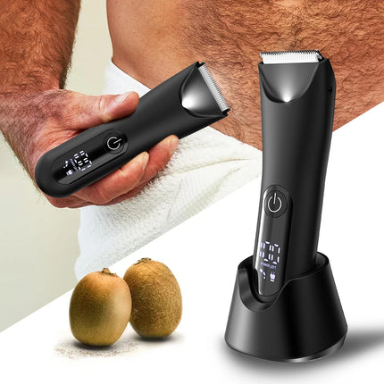 Men's All-in-One Groin & Body Trimmer - Groomer Kit for Privates, Precision Shaver for Hard-to-Reach Areas