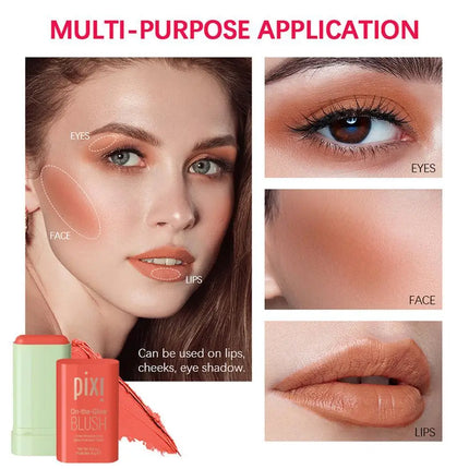 pixiBlush Cosmetic Blush Makeup Products Make Up Blusher Cosmetics Pink Blush in Bar Korean Palette Long lasting Matte Stick