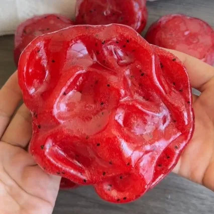 Handmade Watermelon Slushy Squishy Toy Soft Slow Rebound Stress Relief Squeeze Toy Realistic Fruit Simulation Model Adult Gift