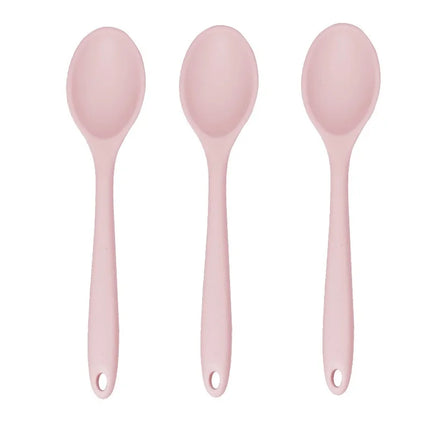 3pcs Silicone Spoon Mixing Soup Spoons Kitchen Mixing Ladle Cooking Utensils Kitchenware Tool for Stirring and Serving