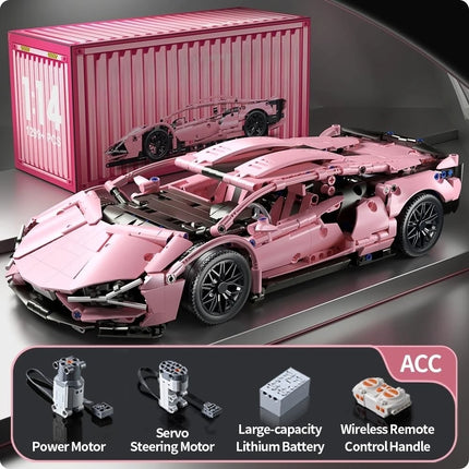 ToylinX Technical Building Blocks Car Racing Sport Speed Vehicle Model City Mechanical Super Bricks Puzzle Toys Adult Gift