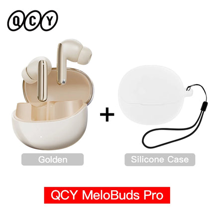 QCY MeloBuds Pro ANC Bluetooth 5.3 Earphones Wireless 46dB Hybrid ANC Hi-Res LDAC Earbuds 6 Mic Headphones 34H In-Ear Detection
