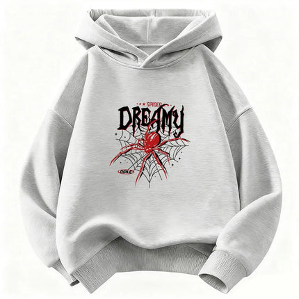Hip Hop Spider Streetwear Hoodie Kids Children's Sweatshirt Cute Harajuku Hoody for Boys Girls Autumn Winter Casual Hoodies