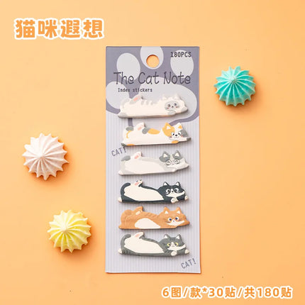 Gift Stationery DIY Leisure Cat Series Cute Paper Memo Pad Sticker Post Sticky Notes Notepad School Office Supplies Memo Pad