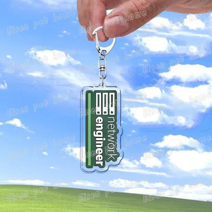 Funny XP 98 Window 10 Computer Keychains for Accessories Bag Charm Programmer Keyrings Jewelry Friends Birthday Gifts