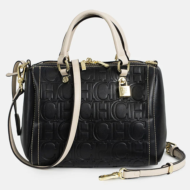 CH Letter Print Boston Crossbody Bag - Women Spring Summer Handbag 2025 / Sac CH Boston Bandoulière - Femme Printemps Été