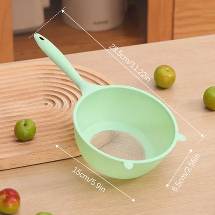 Rice Sieve Plastic Colander Kitchen Drain Basket With Long Handles Rice Bowl Strainer Strainer Basket Sink Drain Kitchen Tools