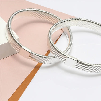 Non-slip Alloy Armband Stretch Garter Shirt Sleeve Holder Unisex Sleeve Holders Bartender Elastic Armband Accessories