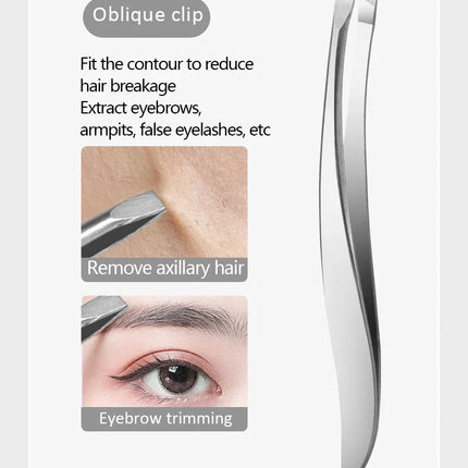 4 pcs/set New Arrival Professional Stainless Steel Tweezer Eyebrow Face Nose Hair Clip Remover Tool Clip