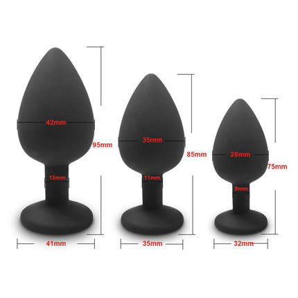 S/M/L  Anal Butt Soft Silicone Plug Prostate Massage Stimulator For Couples Adult Erotic Anal plug Sex Toys for Women Men Gay