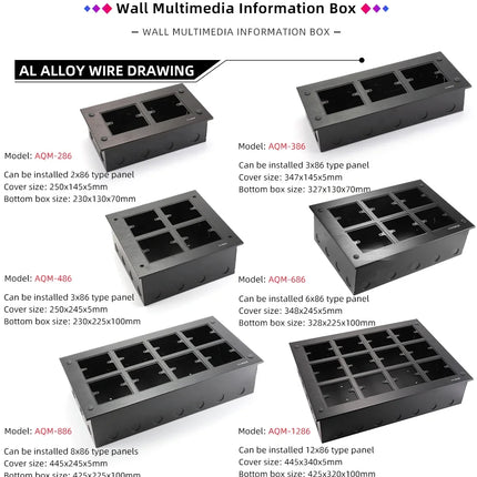 Multi-channel Al alloy Cable Blank Cable Box 16/24/32 Channels for Stage Mobile Audio XLR Male Female Audio Signal Cablebox hole