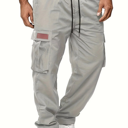 2024 Amazon Summer New Men's Work Pants European and American Independent Station Drawstring Multi Pocket Casual Pants